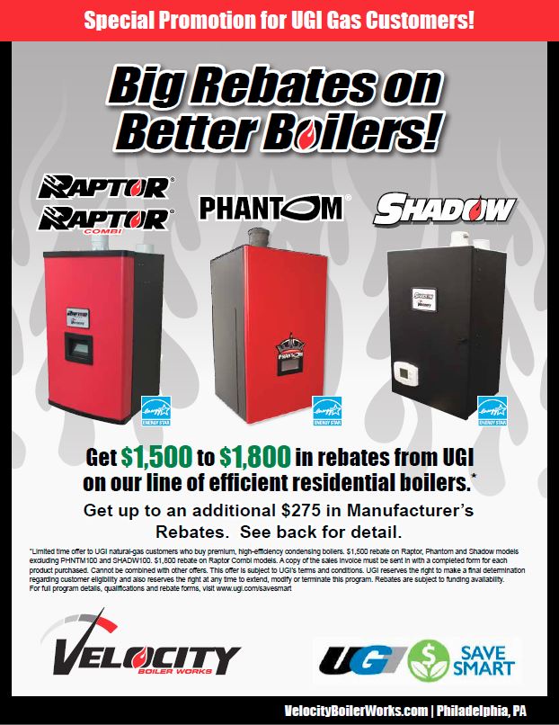 Rebates And Promotions Velocity Boiler Works