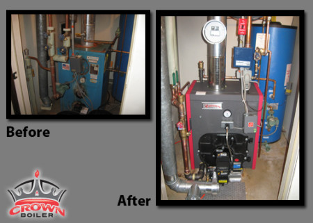 Crown Boiler Home Heating Makeover Before After